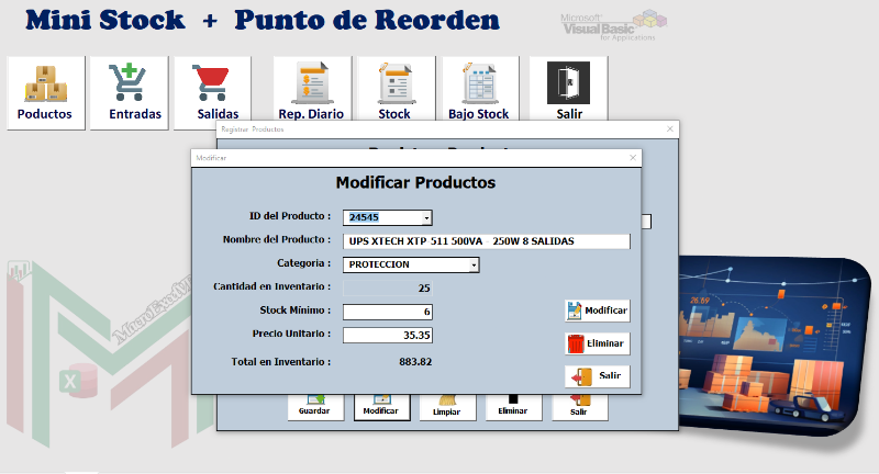 Mini Stock + Punto de Reorden