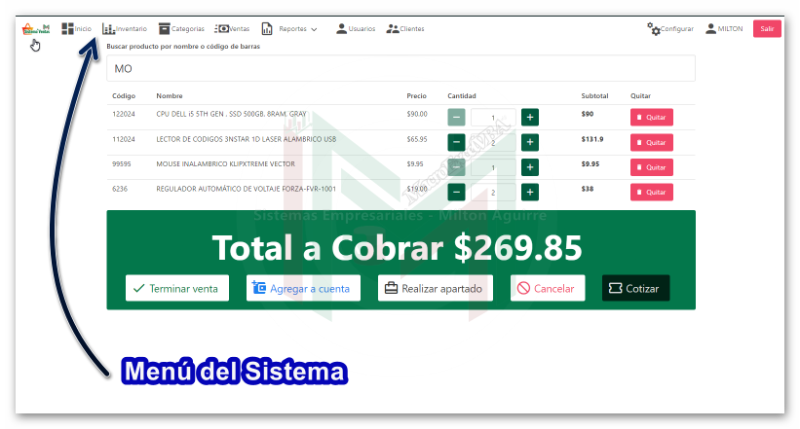 Sistema de Ventas Web + CxC