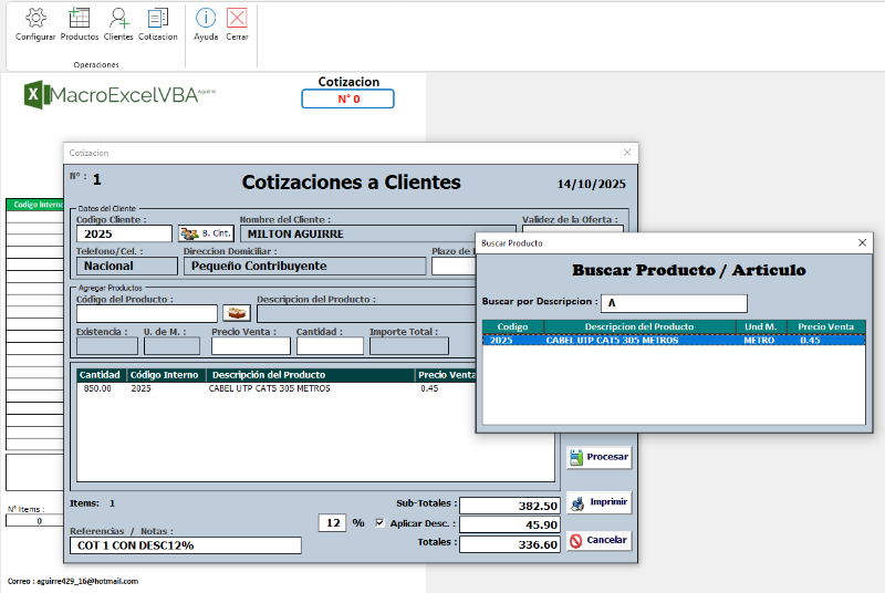 Gestor de Cotizaciones + C.F.