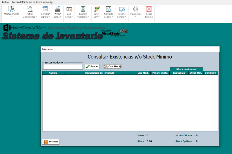 Sistema de Inventario y Ventas