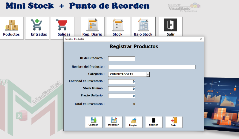 Mini Stock + Punto de Reorden