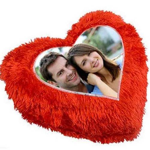 16*16 Heart Furr Pillow