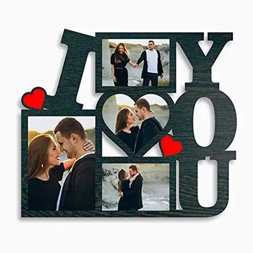 I ❤️ you Text Heart Beat Wall Hanging Frame