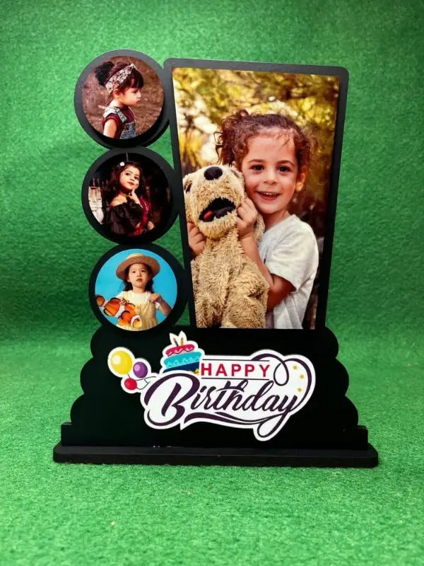 Happy Birthday Gliter Table Photo Frame