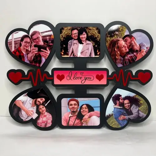 I Love you Heart Beat Wall Hanging Frame