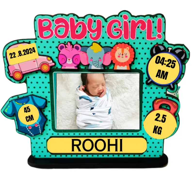 Baby Girl Gliter Table Photo Frame