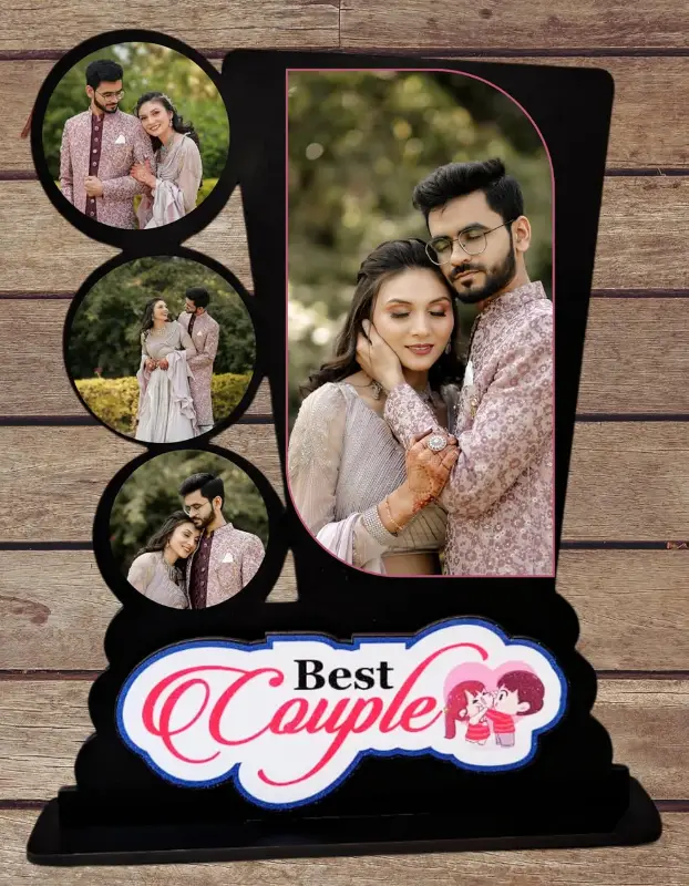 Best Couple Gliter Table Photo Frame