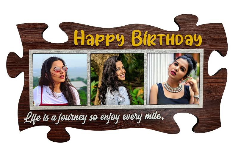 Happy Birthday MDF Puzzle Frame