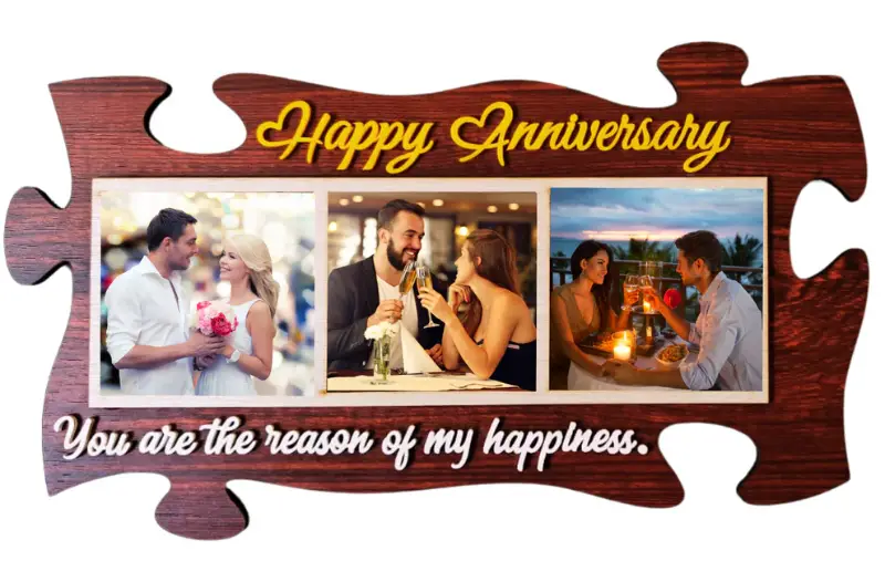 Happy Anniversary MDF Puzzle Frame