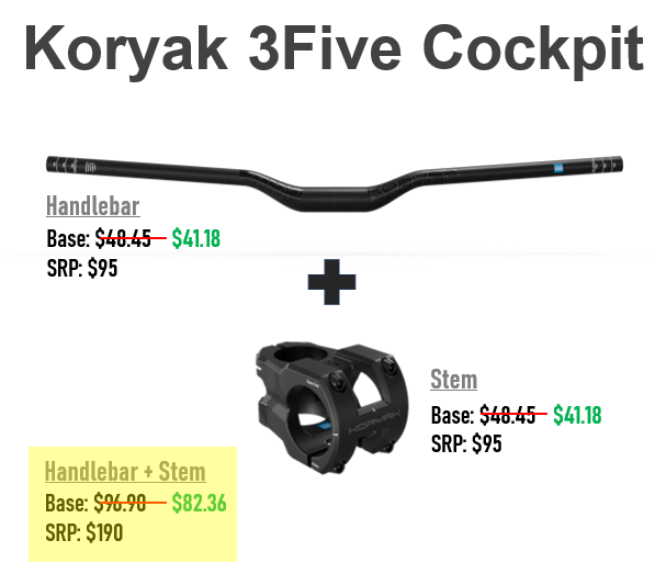 Koryak 3Five Handlebar + Stem