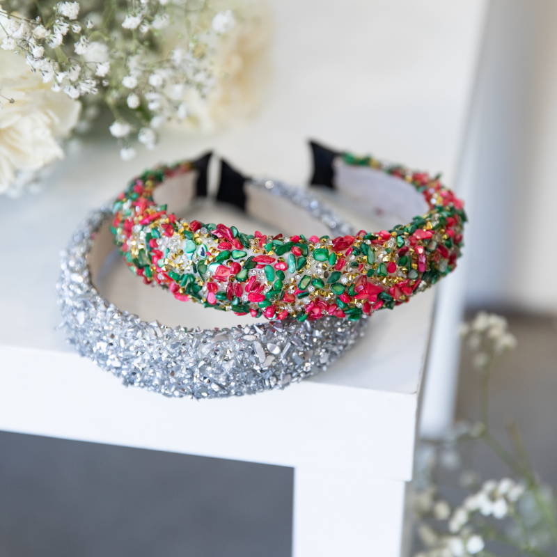 JINGLE BELL BEADED HEADBAND