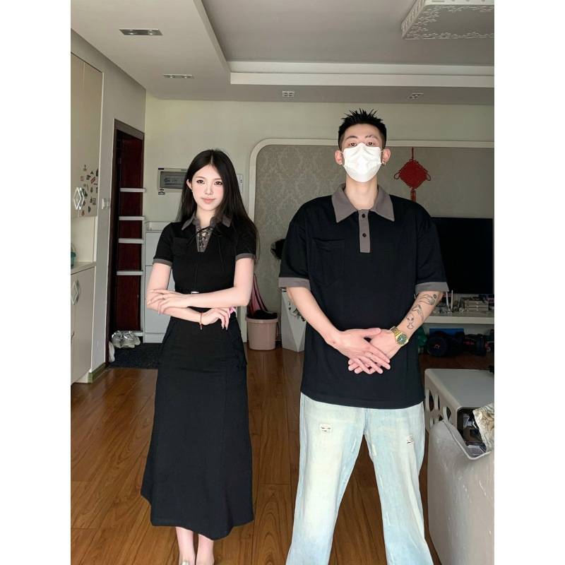 (MP - 04) Áo Polo Nam Đen Cổ Xám “Urban Mood” – Đơn Giản Mà Cực Ngầu