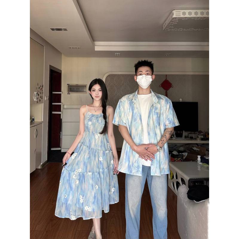 (MP - 06) Áo Sơ Mi Loang Màu Xanh “Cloudy Boy” – Mát Mẻ Ngày Hè