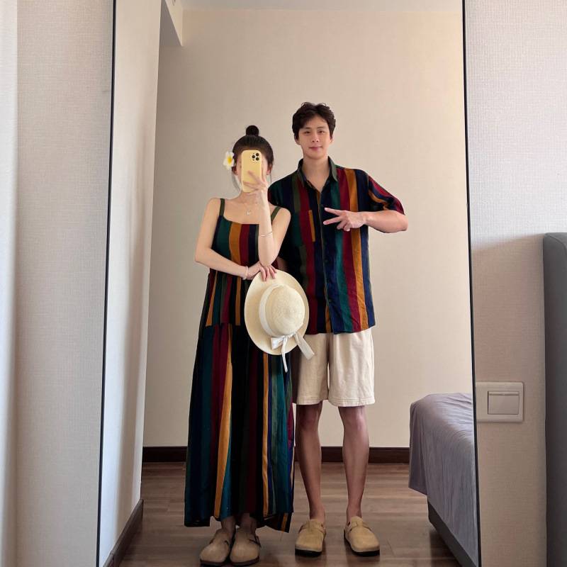 (MP - 20) Sơ Mi Nam “Tropic Mood” – Sọc Màu Đậm Cá Tính