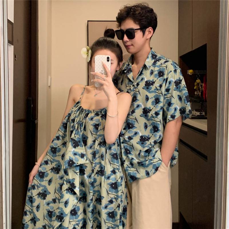 (MP - 13) Đầm Dáng Suông Hoa Xanh Pastel