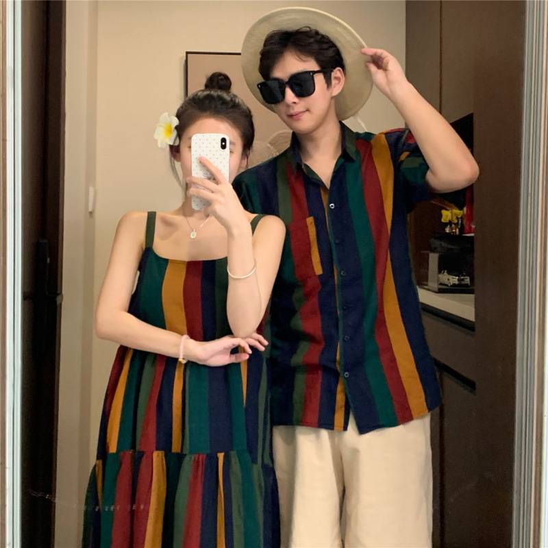 (MP - 20) Sơ Mi Nam “Tropic Mood” – Sọc Màu Đậm Cá Tính