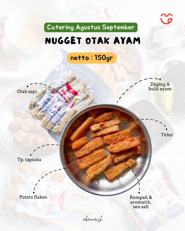 Nugget otak ayam probiotik
