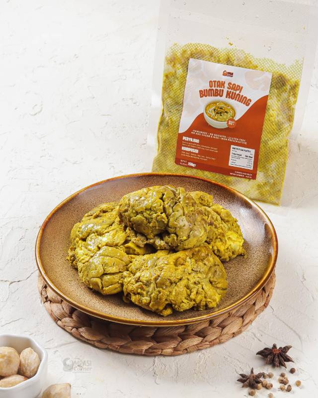 Otak sapi grassfed bumbu kuning Mpasi corner