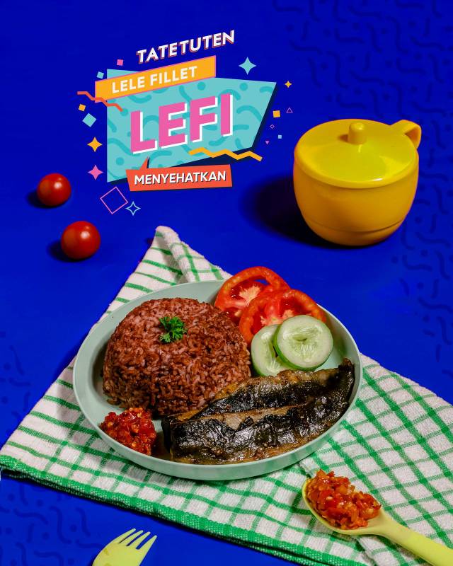 Lefi ori (lele filet original incl sambal terpisah)