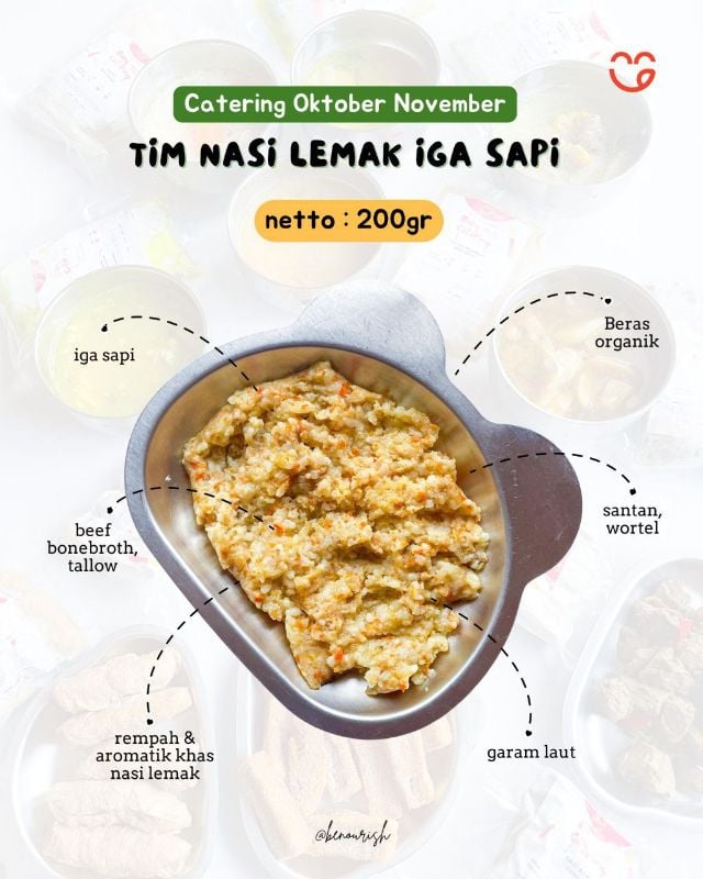 Tim nasi lemak iga sapi grassfed