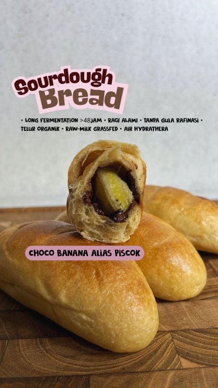Premium sourdough choco banana