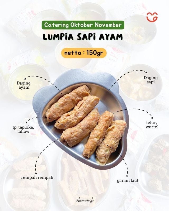 Lumpia sapi grassfed ayam probiotic
