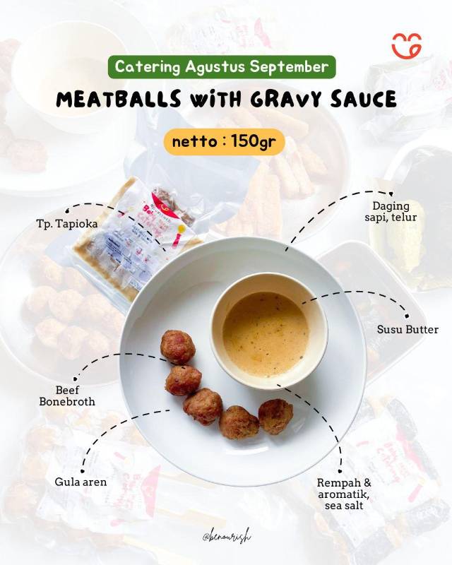 Meatballs with gravy sauce gluten free