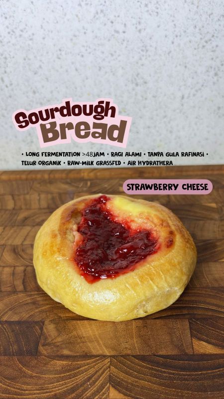 Premium sourdough strawberry cheese