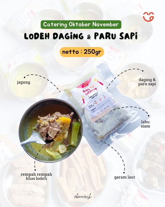 Lodeh daging & paru sapi grassfed