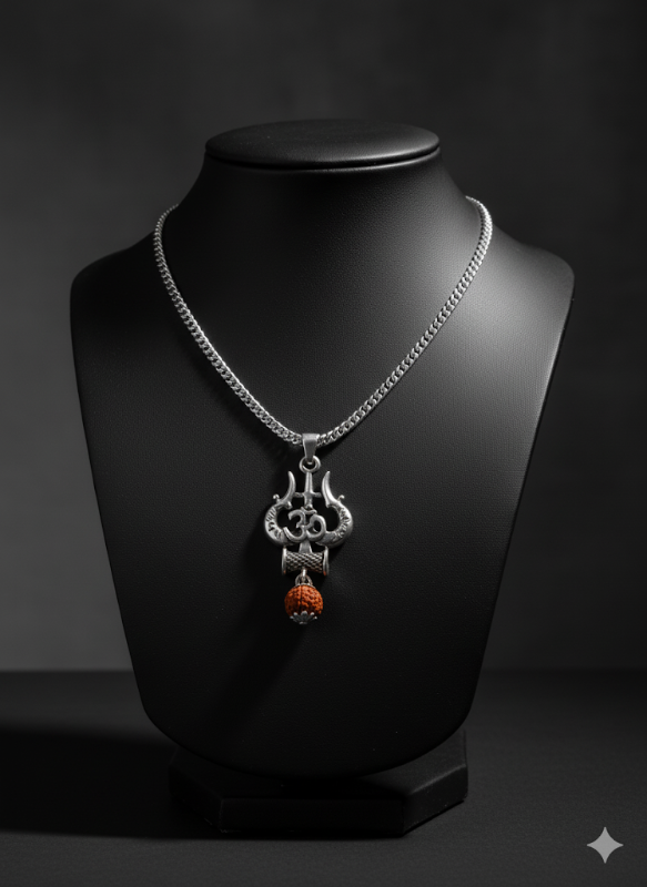 Rudraksh Trishul Pendant