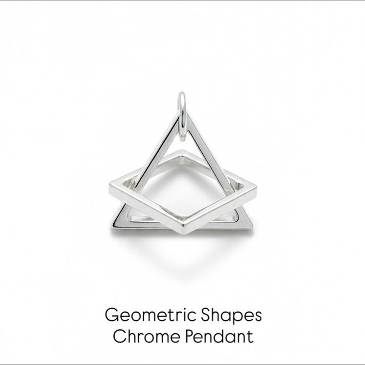 Geometric Shapes Chrome Pendant