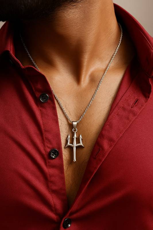Trishul Rolo Chain Necklace