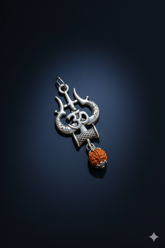 Rudraksh Trishul Pendant