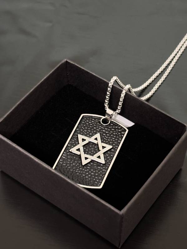 Hexa Edge Black Pendant Necklace
