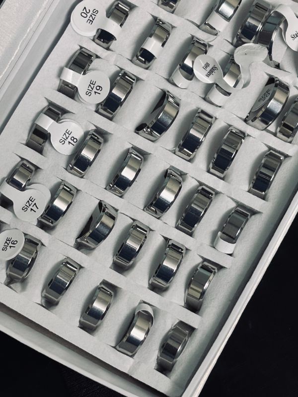 Silver Band Stainless Steel Ring