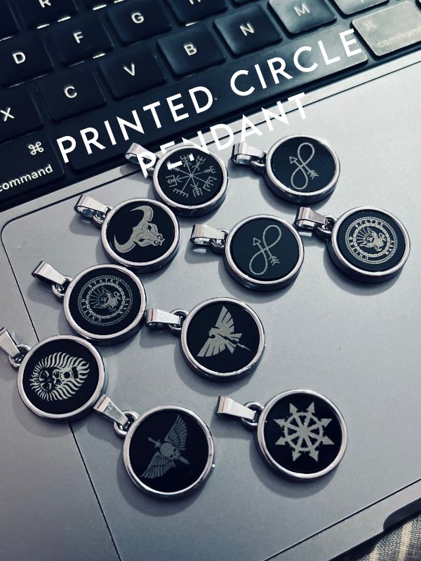 Printed Circle Pendants
