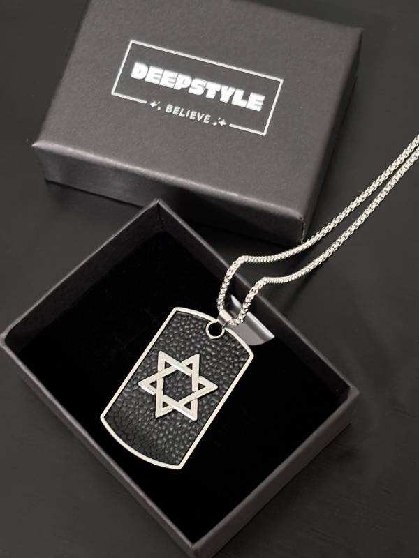 Hexa Edge Black Pendant Necklace