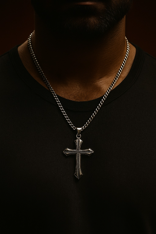 Jesus Christ Cross Stainless Steel Necklace