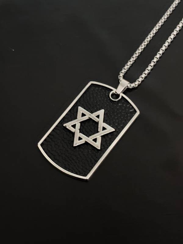 Hexa Edge Black Pendant Necklace