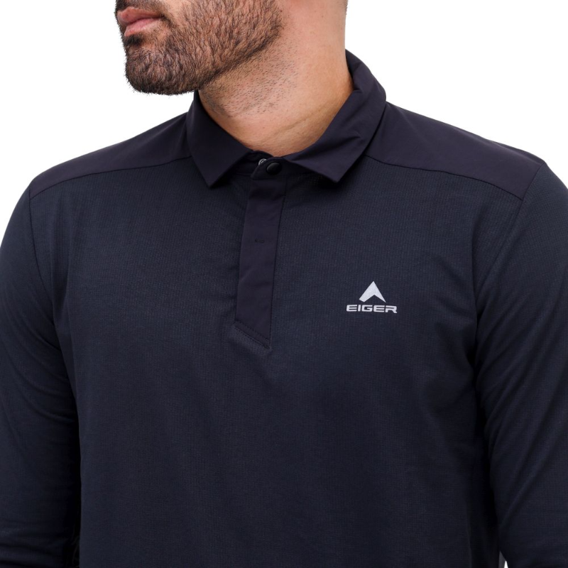 910008197 MEN'S R TRIPA LS POLOSHIRT
