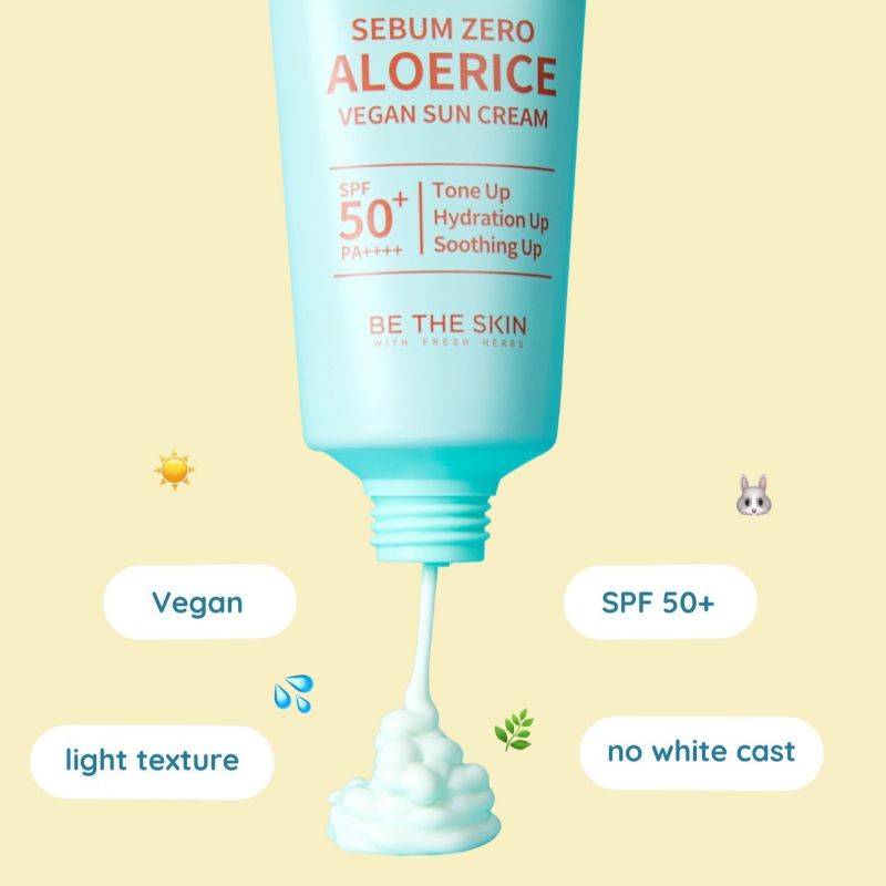 Sebum Zero
Aloe Rice Vegan Sun Cream