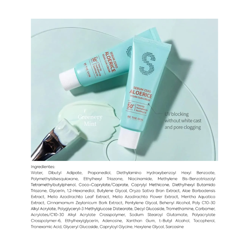 Sebum Zero
Aloe Rice Vegan Sun Cream