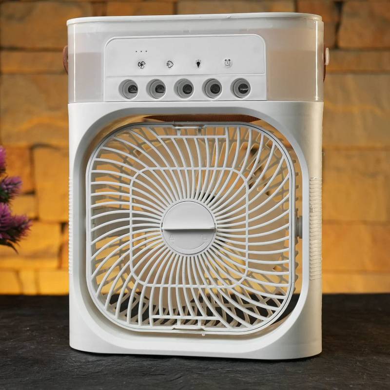 Mini Air Cooler – Portable 3-in-1 Fan with LED Lights