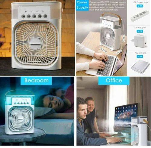 Mini Air Cooler – Portable 3-in-1 Fan with LED Lights