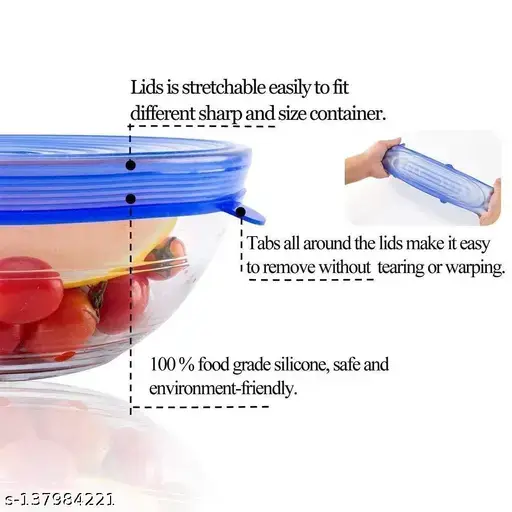 Silicone Stretch Lids (Pack of 6)