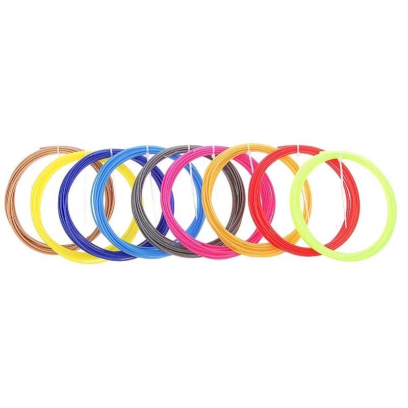 PLA Filament Set for 3D Pen – 10 Colors × 5m Each (Total 50m, Pink Included)