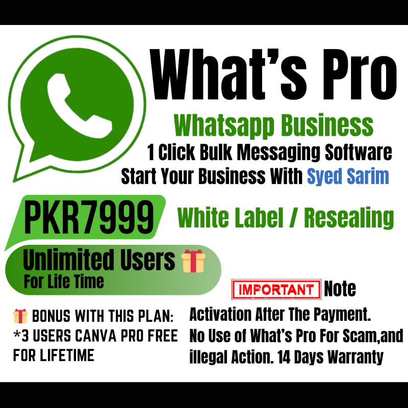 Whatsapp Marketing Tool (Reseller account)