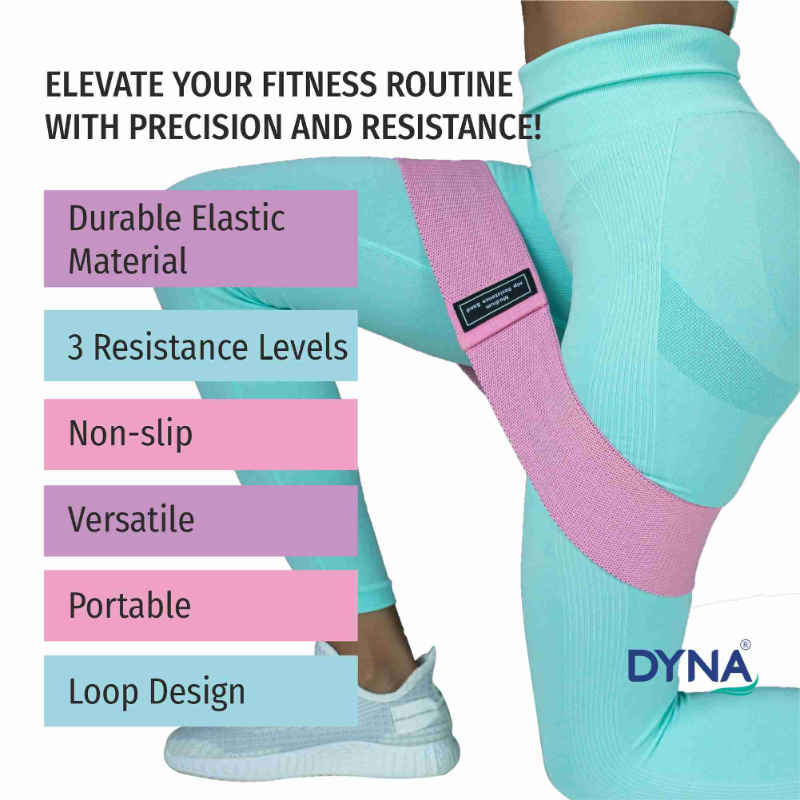 Dyna Fabric Resistance Band – Loop Hip Band for Women & Men