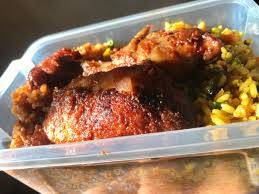 2-liter jollof rice and chicken