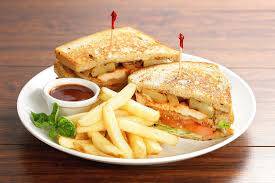 Sandwich and fries